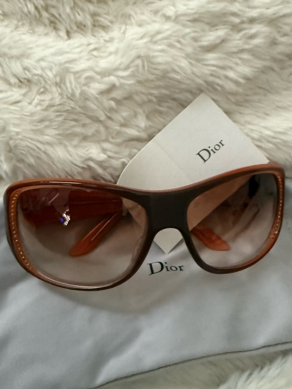 Dior Brown Gradient Oversized Sunglasses